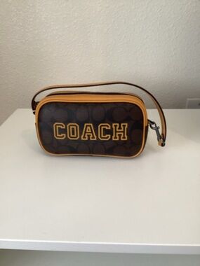 Coach Brown Signature Varsity Wristlet
